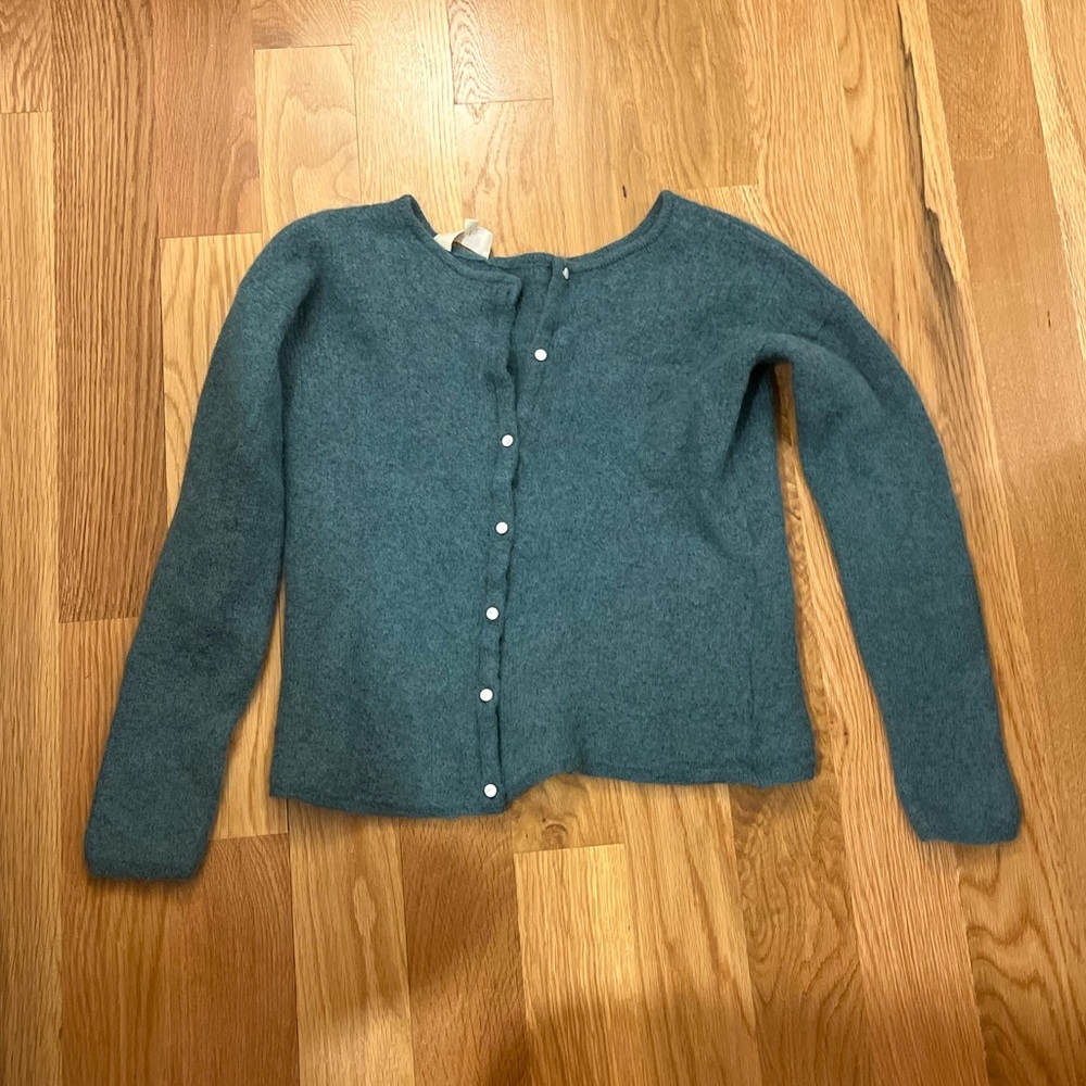 COPY - La Maille Sezane Green Cardigan Sweater